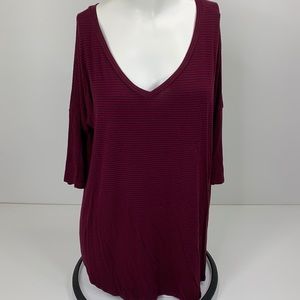 American Eagle Womens 3/4 sleeve top red small